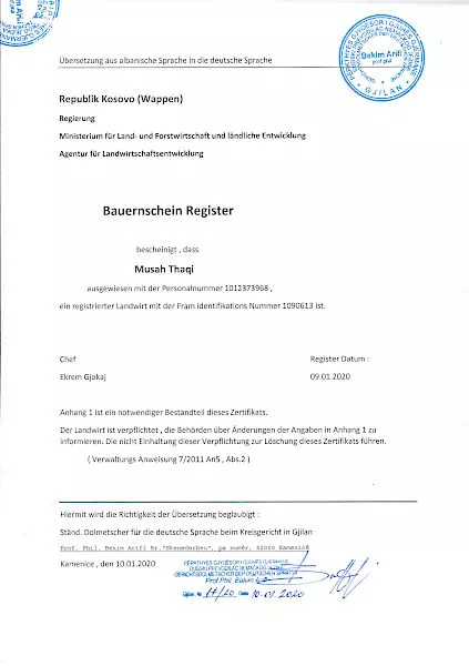 Safran Zertifikat
